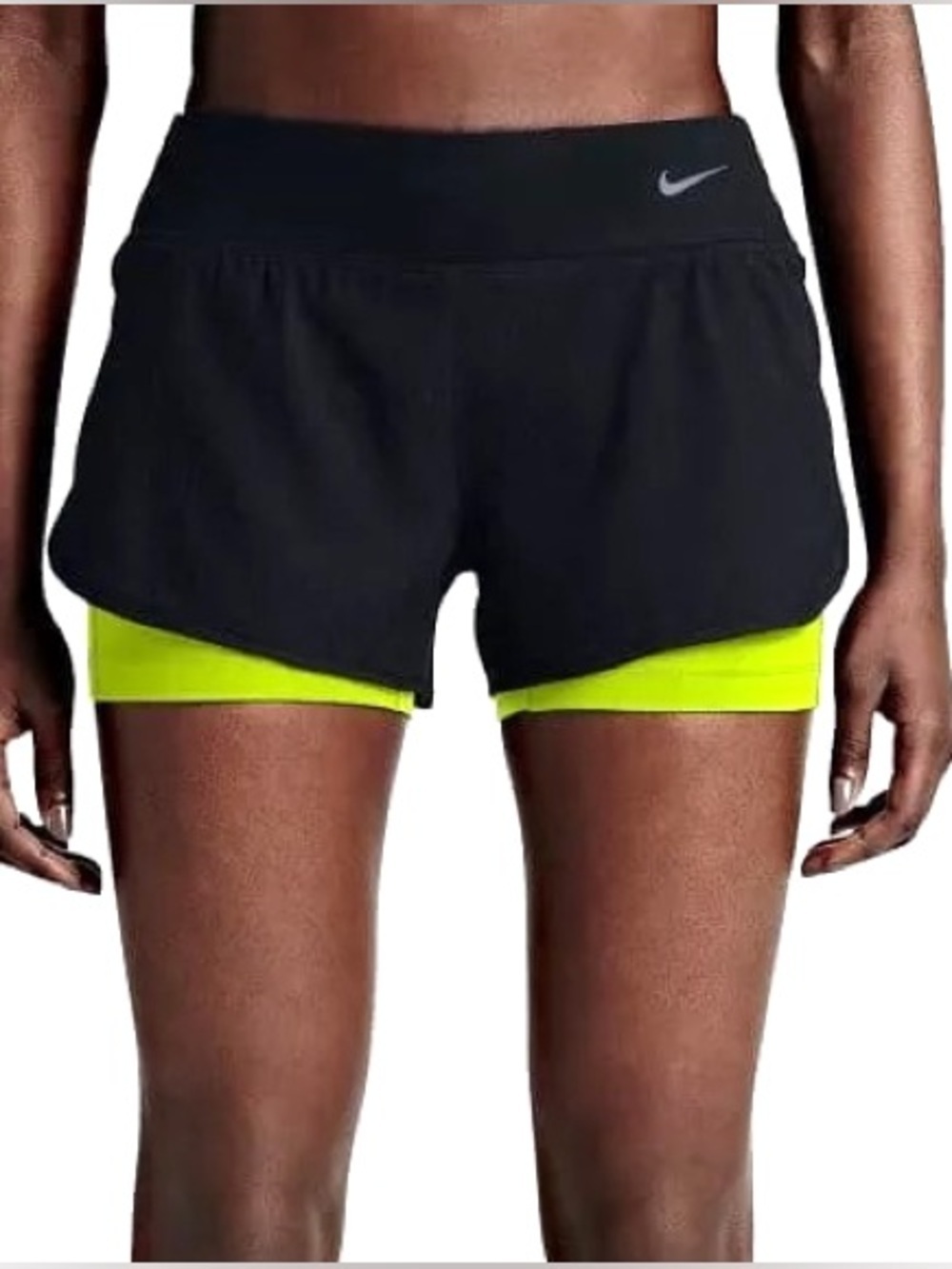 Nike Rival Jacquard Dri-FIT Performance 2-IN-1 Shorts 719757 Black size Small